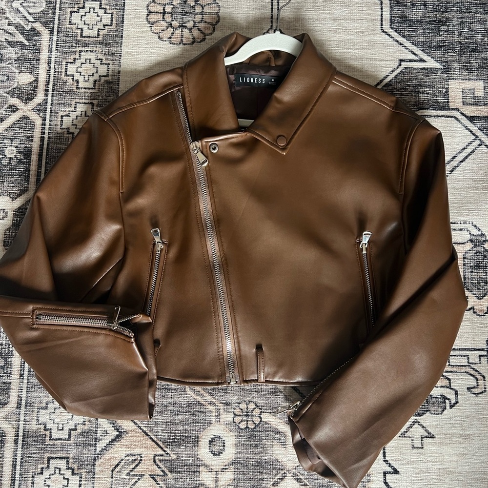 Lioness Brown Leather Jacket